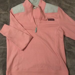Vineyard Vines baby pink and blue pull over